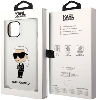 Панель Karl Lagerfeld Silicone Ikonik для Apple iPhone 14 White (3666339086602)