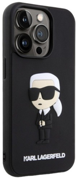 Etui Karl Lagerfeld Rubber Ikonik 3D do Apple iPhone 14 Pro Max Black (3666339122652)
