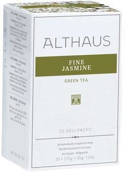 Чай зеленый пакетированный Althaus Deli Packs Fine Jasmine 20x1.75 г (4260312444800)