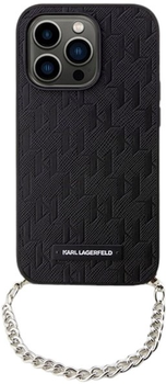 Etui Karl Lagerfeld Saffiano Monogram Chain do Apple iPhone 14 Pro Max Black (3666339122898)