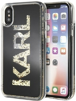 Панель Karl Lagerfeld Karl Logo Glitter для Apple iPhone X/Xs Black (3700740444047)