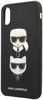 Etui Karl Lagerfeld Saffiano Karl&Choupette Head do Apple iPhone X/XS Black (3666339055004)