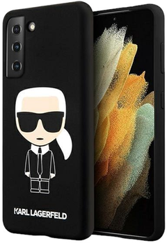Etui Karl Lagerfeld Silicone Ikonik do Samsung Glalaxy S21 Plus Black (3700740496824)