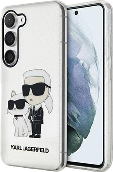 Панель Karl Lagerfeld Glitter Karl&Choupette для Samsung Galaxy S23 Plus Transparent (3666339114701)