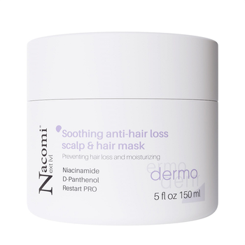 Маска для волосся Nacomi Next Level Dermo заспокійлива маска для шкіри голови та проти випадіння волосся 150 мл (5901878684727)