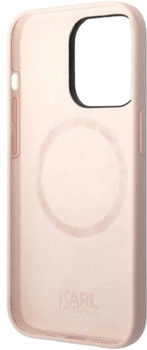 Etui Karl Lagerfeld Silicone Karl&Choupette Magsafe do Apple iPhone 14 Pro Light Pink (3666339078133)