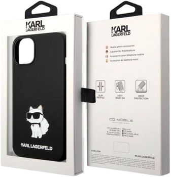 Etui Karl Lagerfeld Silicone Choupette MagSafe do Apple iPhone 14 Plus Black (3666339087739)