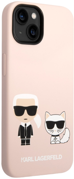 Etui Karl Lagerfeld Silicone Karl&Choupette Magsafe do Apple iPhone 14 Plus Light Pink (3666339078126)