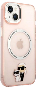 Панель Karl Lagerfeld Karl&Choupette Aluminium Magsafe для Apple iPhone 14 Pink (3666339087326)