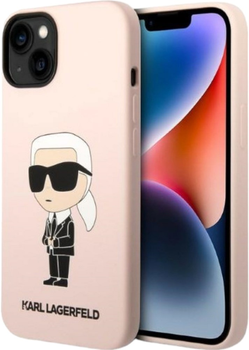 Панель Karl Lagerfeld Silicone Ikonik Magsafe для Apple iPhone 14 Pink (3666339087647)
