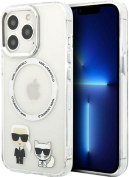 Etui Karl Lagerfeld Karl&Choupette Aluminium Magsafe do Apple iPhone 14 Pro Max Transparent (3666339077785)
