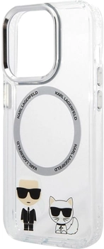 Etui Karl Lagerfeld Karl&Choupette Aluminium Magsafe do Apple iPhone 14 Pro Max Transparent (3666339077785)