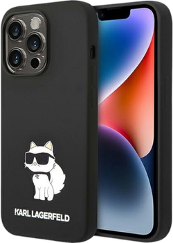 Etui Karl Lagerfeld Silicone Choupette MagSafe do Apple iPhone 14 Pro Max Black (3666339087753)