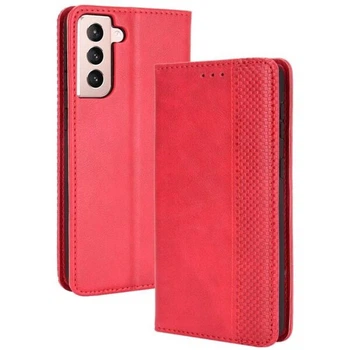 Чехол-книжка Deexe Retro Style для Samsung Galaxy S21 (G991) - Red