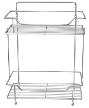 Полка LEMAX EBA-5001 S/S 2-х ярусная нержавеющая сталь 290х160х365