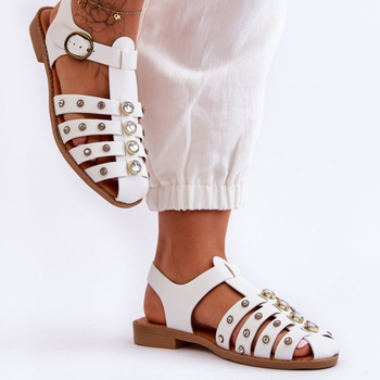 Sandały damskie rzymianki Ascot 36 Białe (5905677421668)