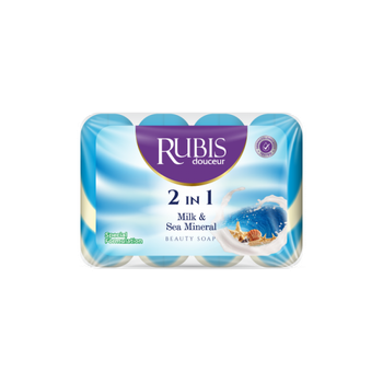 Rubis мило 2 в 1 (4х90гр) молоко та морські мінерали