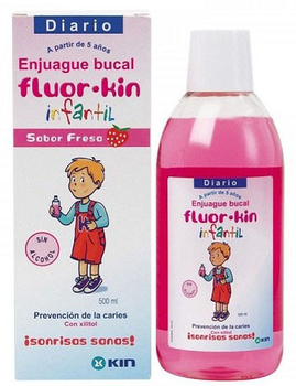 Eliksir ustny Kin Fluorkin Infantil Enjuague Fresa 500 ml (8470001668011)