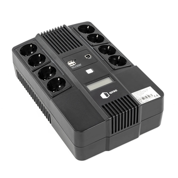 ДБЖ (UPS) лінійно-інтерактивний Qube AIO 1050, 1050VA/600W, LCD, 8 x Schuko, RJ-45, USB