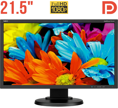 Монітор NEC MultiSync E224Wi / 21.5" (1920x1080) IPS / DisplayPort, DVI, VGA / VESA 100x100 б/в