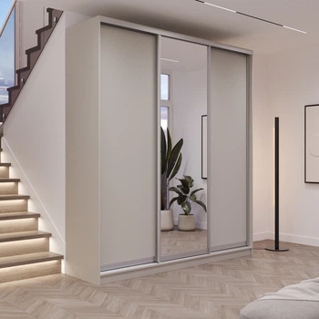 Шафа-купе Viant Ligth2 ДСП+Дзеркало+ДСП 2000х600x2200 мм Кашемір