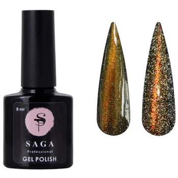 CC06 Saga Professional Світловідбивний гель лак котяче око хамелеон CAT CHAMELEON, 8 мл
