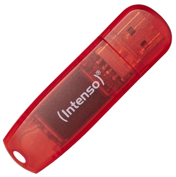 Флеш пам'ять Intenso Rainbow Line 128GB USB 2.0 Transparent-Red (4034303029976)