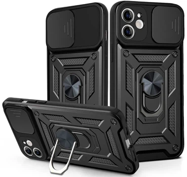 Чохол Camshield з кільцем-підставкою на iPhone 11 чорний