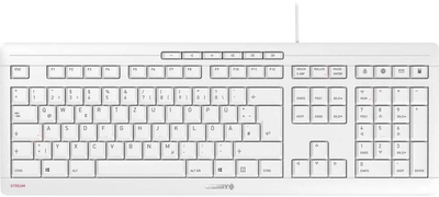 Клавіатура дротова Cherry STREAM JK-8500 USB DEU White (JK-8500DE-0)