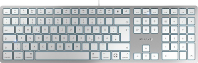 Клавіатура дротова Cherry KC 6000 Slim for Mac USB DEU Silver (JK-1600DE-1)