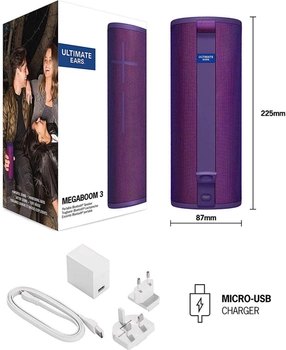 Głośnik przenośny Ultimate Ears Megaboom 3 Wireless Bluetooth Speaker Ultraviolet Purple (984-001405)