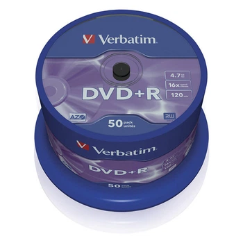 Диски DVD+R Verbatim Matt Silver 16x 4.7Gb туба 50шт (43512)
