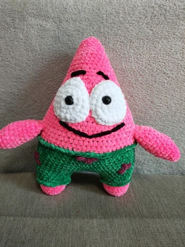 Патрик "Губка Боб Квадратные Штаны вязаная игрушка ручная робота hand made