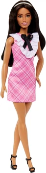 Кукла Барби Модница в розовом платье в клетку Barbie Fashionistas Pink Plaid Dress 209 (HJT06)