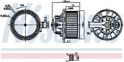 Вентилятор пічки NISSENS 87494 Ford Fiesta 1538009, 1791860, 8E2H18456BA