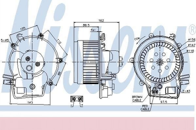 Вентилятор печки NISSENS 87111 Mercedes C-Class, G-Class 2038202514, A2038202514