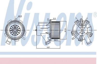 Вентилятор печки NISSENS 87208 Smart Fortwo