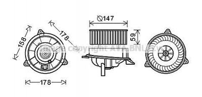 Вентилятор печки AVA COOLING FD8495 Ford Focus, Mondeo 1092286, 1062247, 1111936