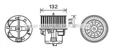 Вентилятори печі AVA COOLING VO8179 Volvo XC70, V60, V70, XC60, S80, S60 8623277, 31291517