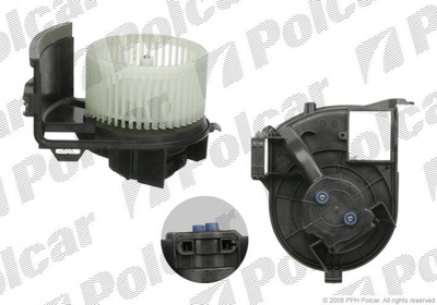 Вентилятор печки Polcar 6055NU2X Renault Kangoo, Clio 7701059205, 7701057683