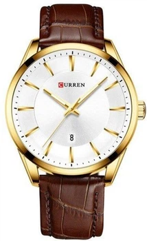 Мужские часы Curren 8365 Brown-Gold-White