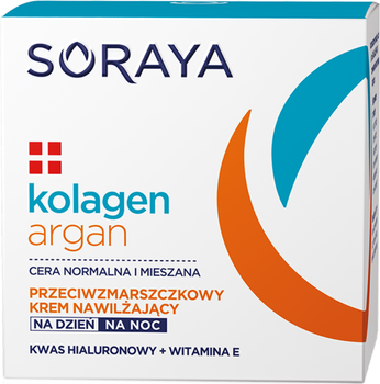 Krem do twarzy Soraya Kolagen i Argan nawilżający przeciwzmarszczkowy 50 ml (5901045063126)