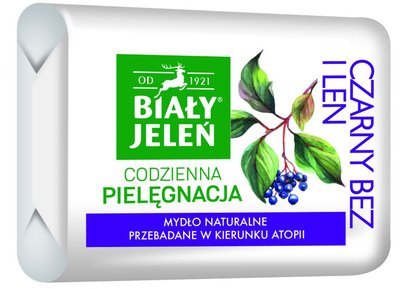 Мило Biały Jeleń Гіпоалергенне натуральне з бузиною та льоном 100 г (5900133009404)
