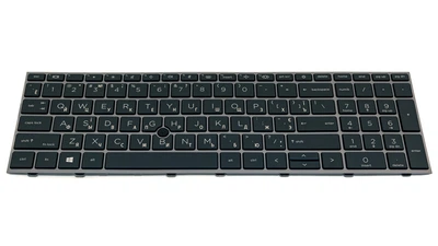 Клавіатура для ноутбука HP HP ZBook Fury 15 G7 15 G8 GREY FRAME BLACK RU BackLight (з пойнтстіком) (KB-HP-310)