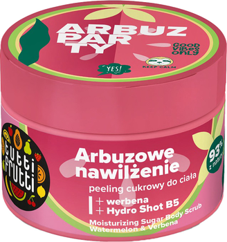 Peeling do ciała Farmona Tutti Frutti nawilżający cukrowy Arbuz i Werbena + Hydro Shot B5 300 g (5900117976302)