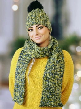 Комплект жіночий (шапка+шарф) Kamea K.22.261.17 One Size Різнокольоровий (5903246771374)