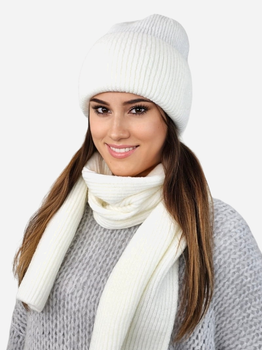 Комплект жіночий (шапка+шарф) Kamea K.23.232.01 One Size Білий (5903246783377)