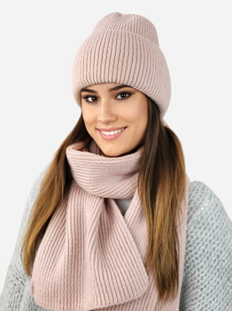 Комплект жіночий (шапка+шарф) Kamea K.23.232.09 One Size Рожевий (5903246783452)