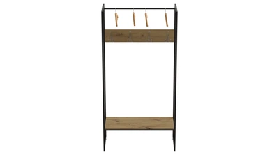 Вешалка напольная модульная Ferrum-decor Трелис 12 180x90x38 черный ДСП Дуб Артизан 16мм (XK00273)