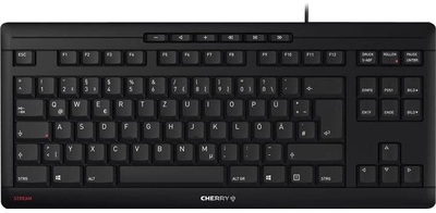 Klawiatura przewodowa Cherry Stream Keyboard TKL USB DEU Black (JK-8600DE-2)